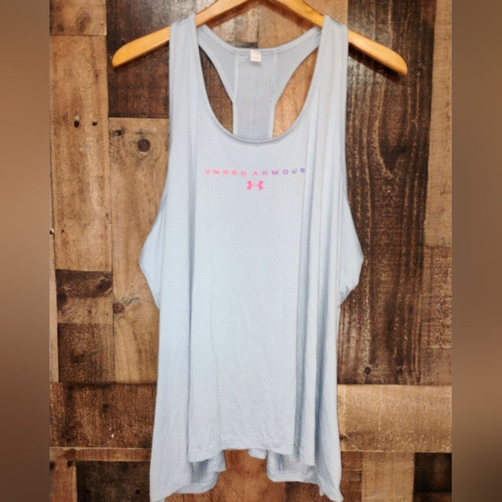 Under Armour Women's Logo Athletic Tank Top Size 2X Gray